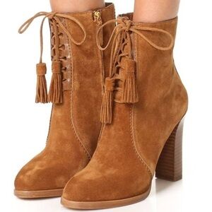 Michael Kors Collection Odile Suede Lace Up Boots
